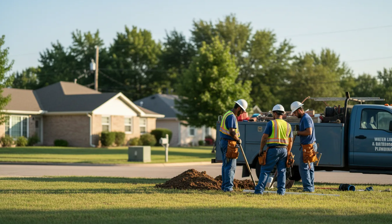 Residential water line and bathroom plumbing service in Cumming, GA